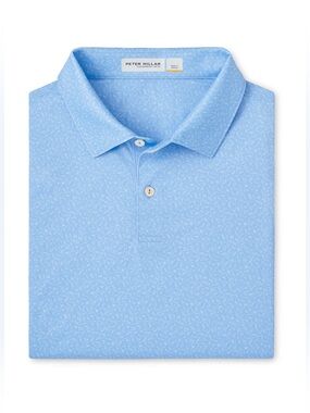 Peter Millar Nautical Knots Featherweight Golf Polo Shirt Blue XL NWT